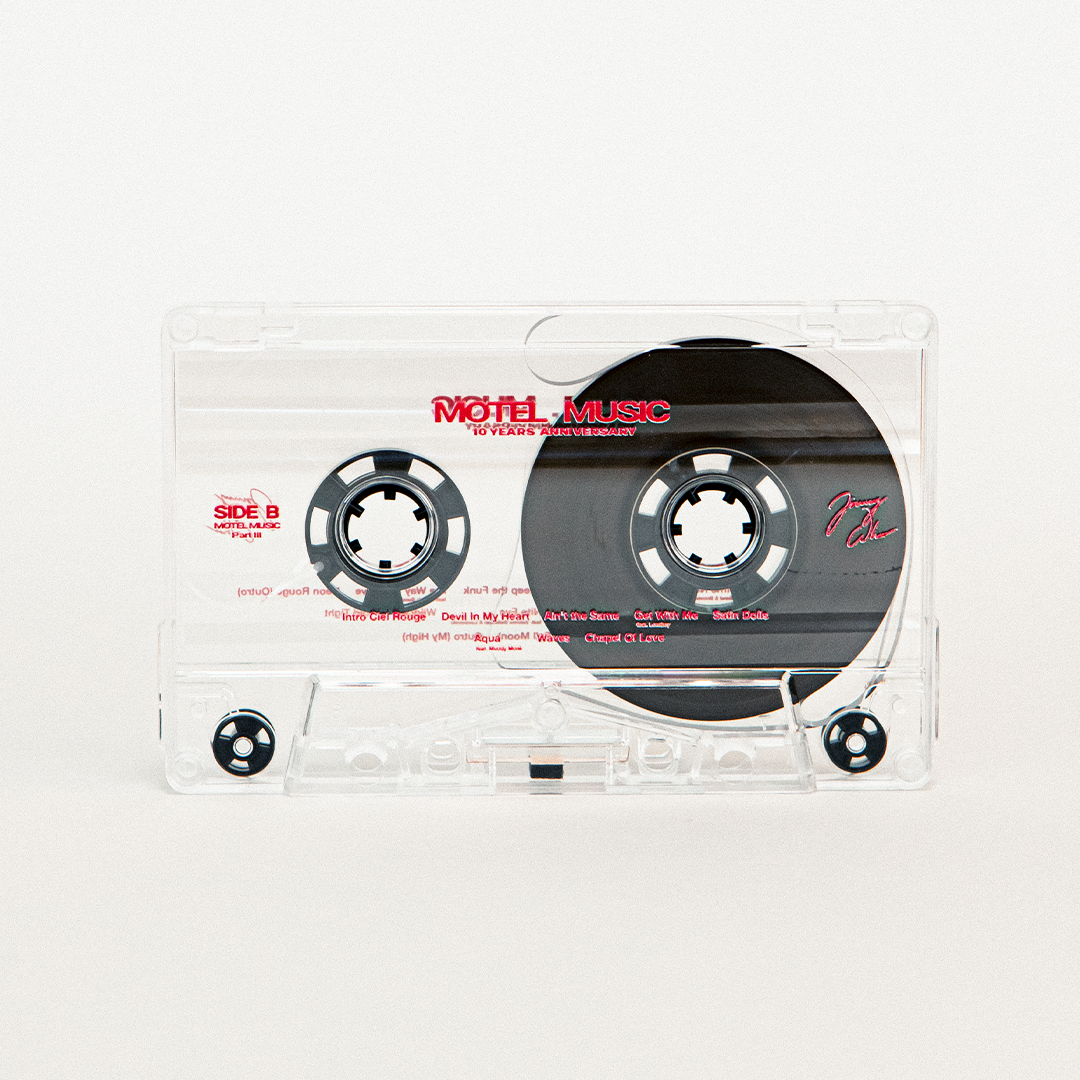 MOTEL MUSIC 10 YEARS CASSETTE (CLEAR)