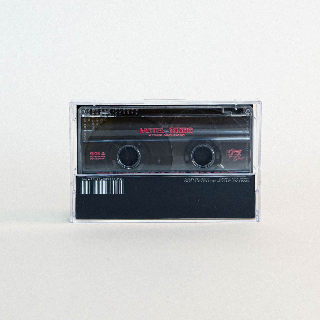 MOTEL MUSIC 10 YEARS CASSETTE (CLEAR)