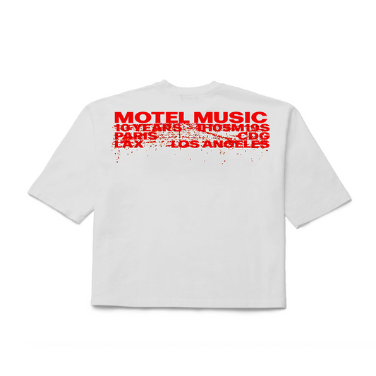 MOTEL MUSIC 10 YEARS TEE (WHITE)